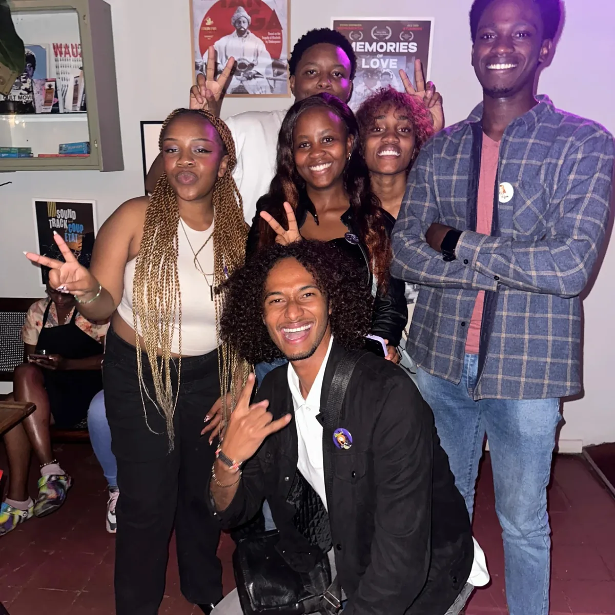 Group of friends at the Disney Watch Party